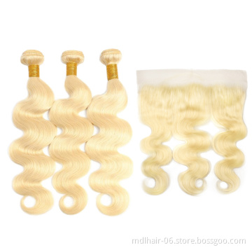 Hair Weave Bundles Human Hair Virgin Brazilian Wholesale 613 Blonde 6A 7A 8A 9A 10A More Than 1 Year 8-30inch